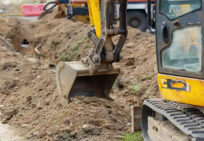 clear the area before digging a trench