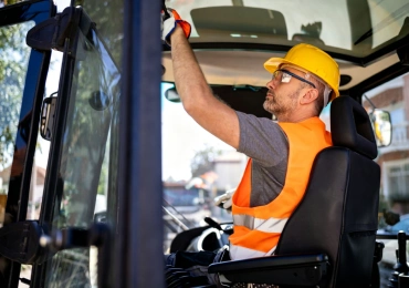The excavator driver is currently learning to operate the excavator.